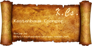 Kestenbaum Csongor névjegykártya