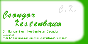 csongor kestenbaum business card